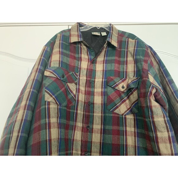 Deer Creek Mens Flannel Shirt Jacket Quilt Lined Plaid Size XL Work Shirt - Picture 5 of 14